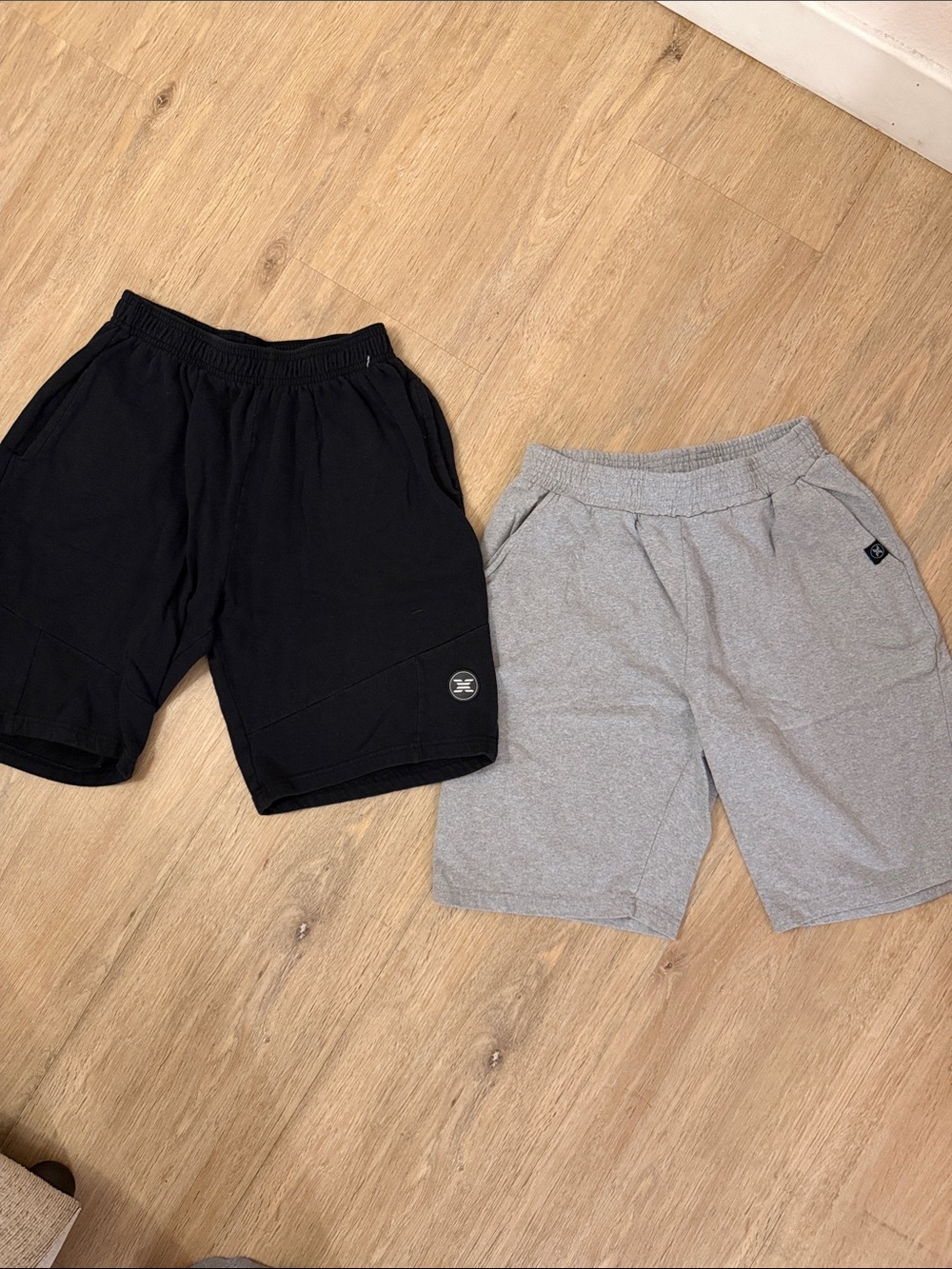 RBX Boys' Athletic Shorts Duo - Black & Light Gray